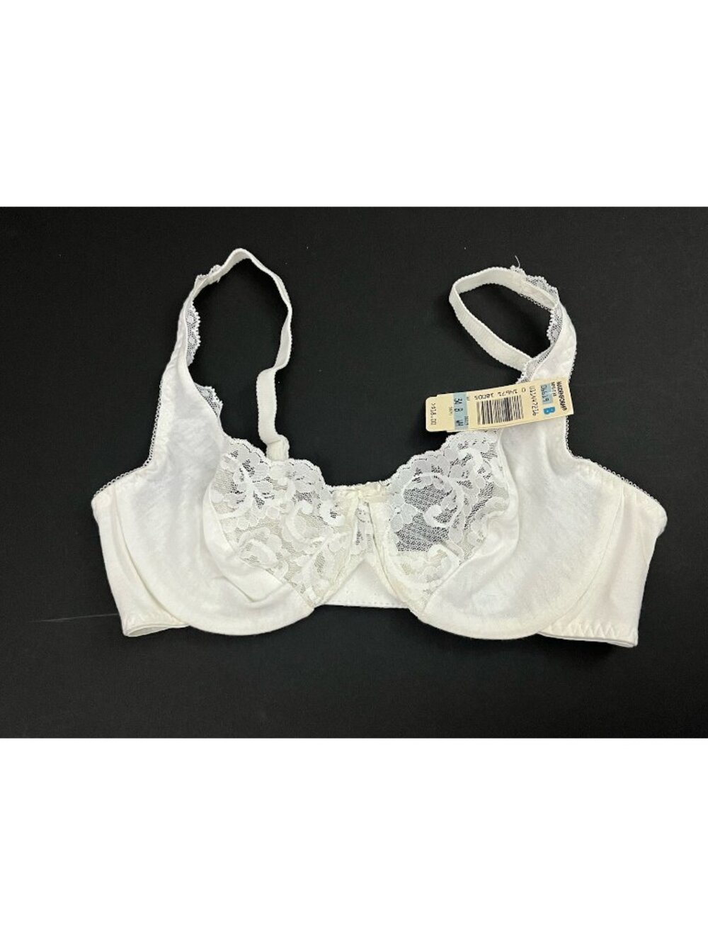 Vintage Maidenform Sweet Nothings Underwire Cotton Bra 34B White NEW